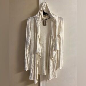 Dolan Cream Hooded Cardigan Medium